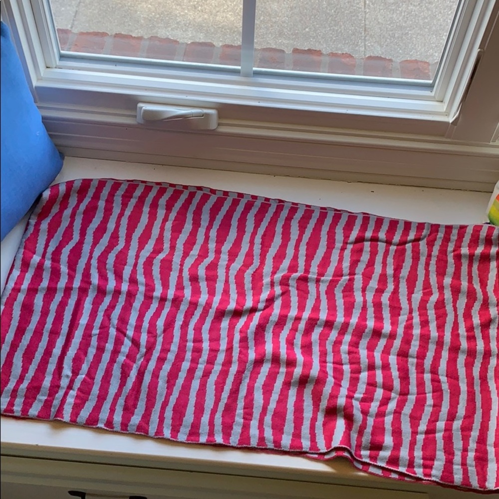 Pink and grey infinity scarf